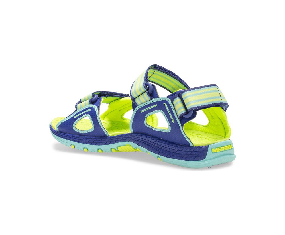 Sandálias Criança - Merrell Hydro Moc Blaze - Verdes/Azuis - ONB037812